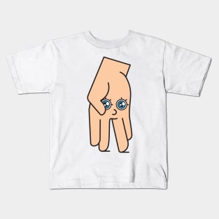 Hand with face Kids T-Shirt